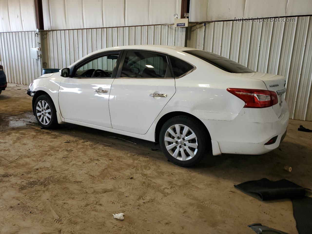 2019 Nissan Sentra S White vin: 3N1AB7AP9KY212782