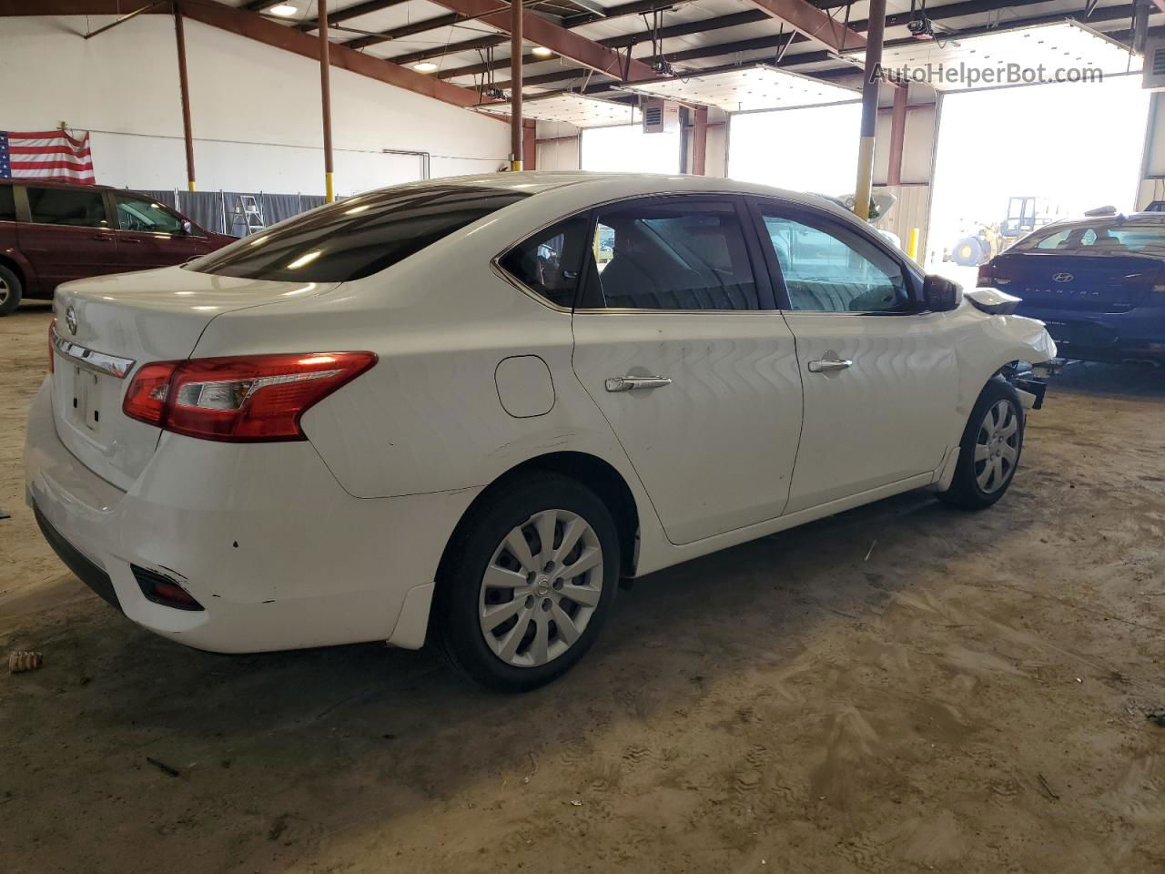 2019 Nissan Sentra S White vin: 3N1AB7AP9KY212782