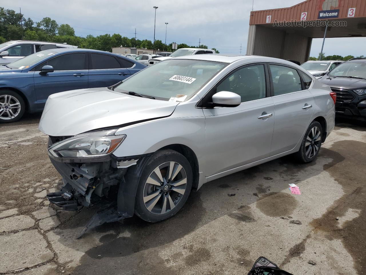 2019 Nissan Sentra S Silver vin: 3N1AB7AP9KY221336