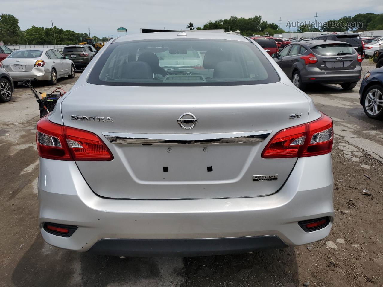 2019 Nissan Sentra S Серебряный vin: 3N1AB7AP9KY221336