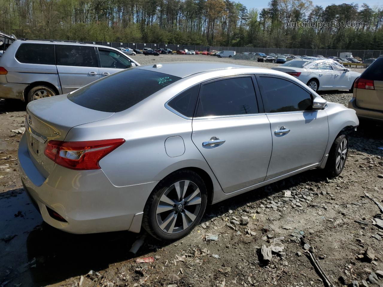 2019 Nissan Sentra S Серебряный vin: 3N1AB7AP9KY232272