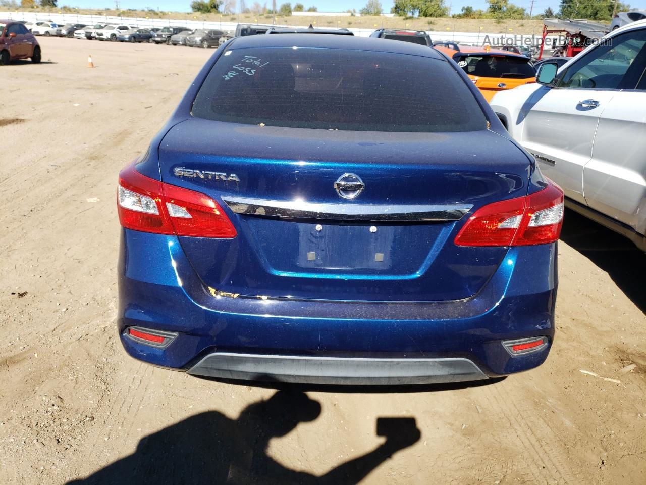 2019 Nissan Sentra S Синий vin: 3N1AB7AP9KY255812