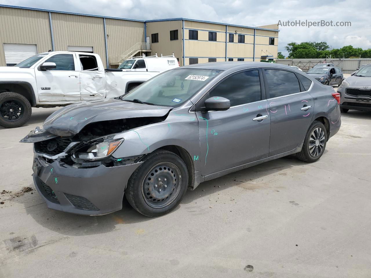 2019 Nissan Sentra S Gray vin: 3N1AB7AP9KY259603