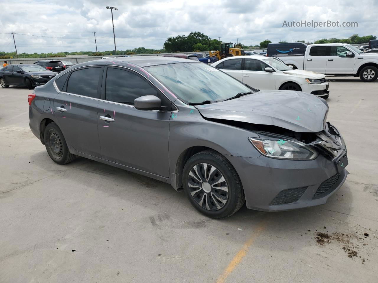 2019 Nissan Sentra S Gray vin: 3N1AB7AP9KY259603