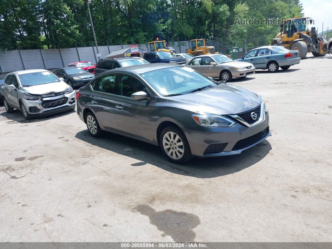 2019 Nissan Sentra S Серый vin: 3N1AB7AP9KY270522