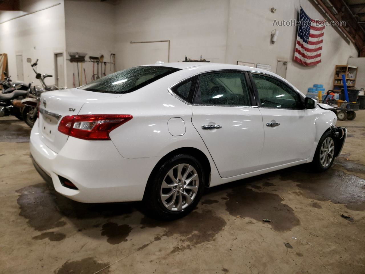 2019 Nissan Sentra S Белый vin: 3N1AB7AP9KY282900