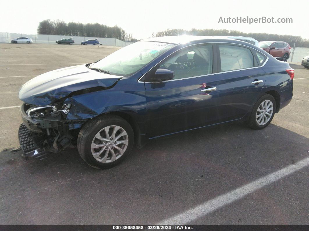 2019 Nissan Sentra Sv Blue vin: 3N1AB7AP9KY290186