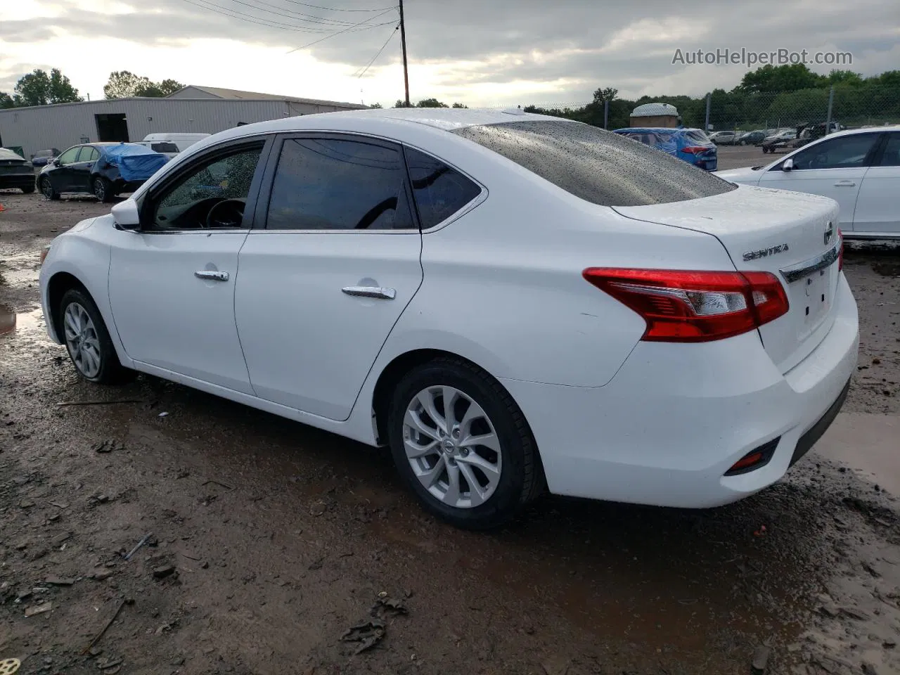 2019 Nissan Sentra S White vin: 3N1AB7AP9KY318696