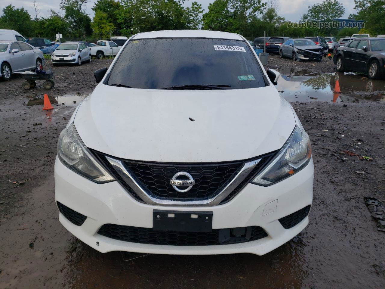 2019 Nissan Sentra S White vin: 3N1AB7AP9KY318696