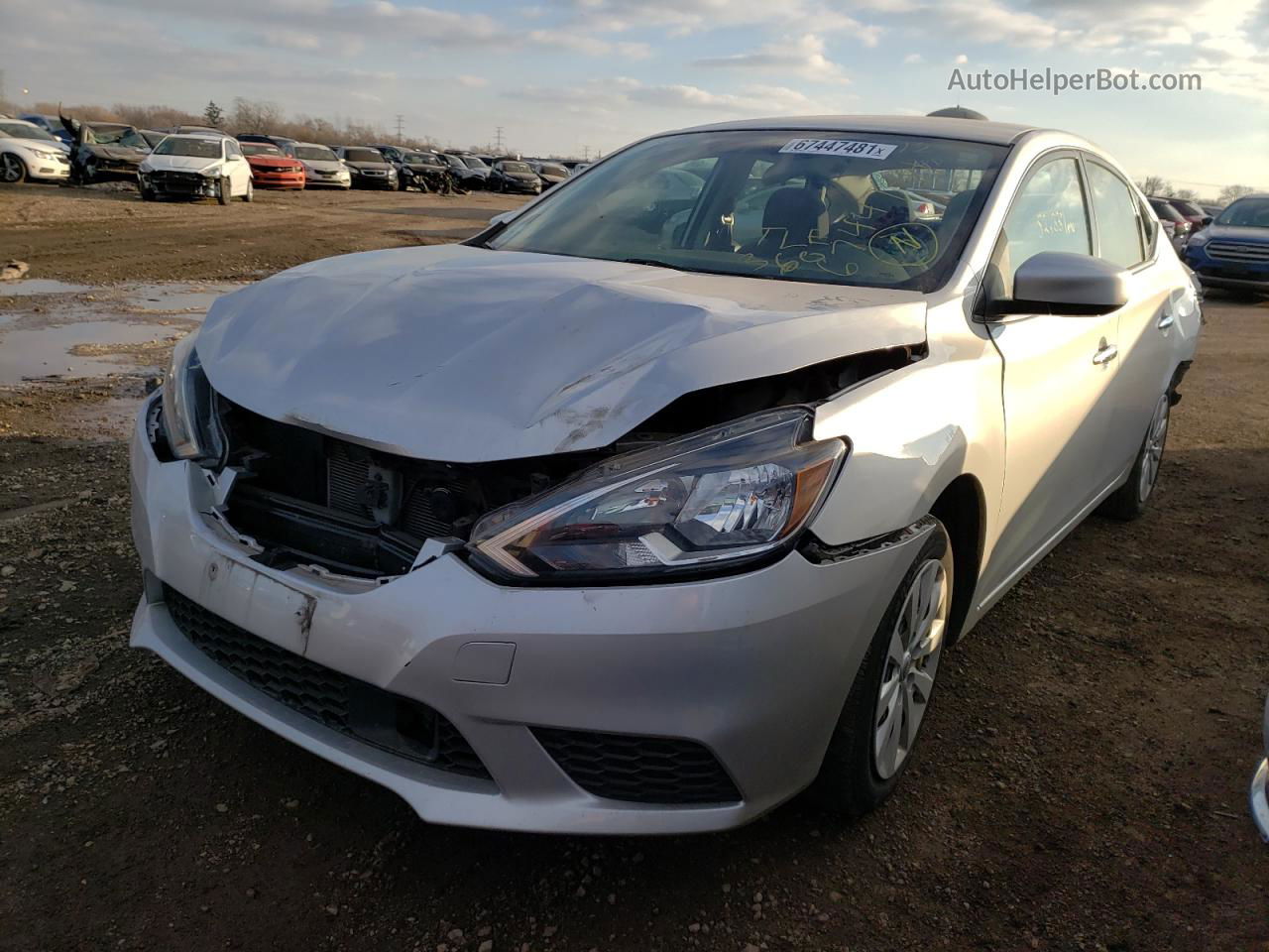 2019 Nissan Sentra S Silver vin: 3N1AB7AP9KY329200