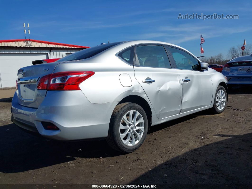 2019 Nissan Sentra Sv Серебряный vin: 3N1AB7AP9KY329987