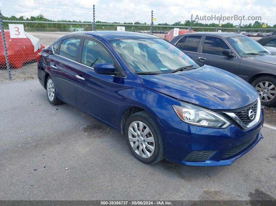 2019 Nissan Sentra S Blue vin: 3N1AB7AP9KY330881