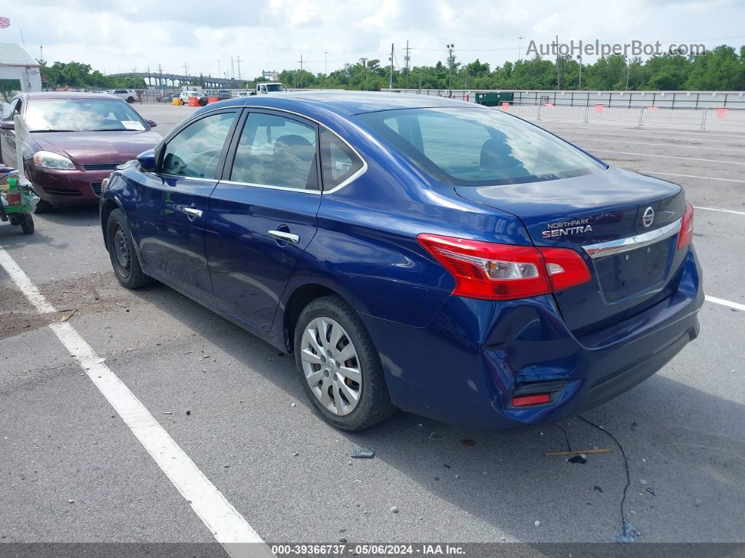 2019 Nissan Sentra S Blue vin: 3N1AB7AP9KY330881