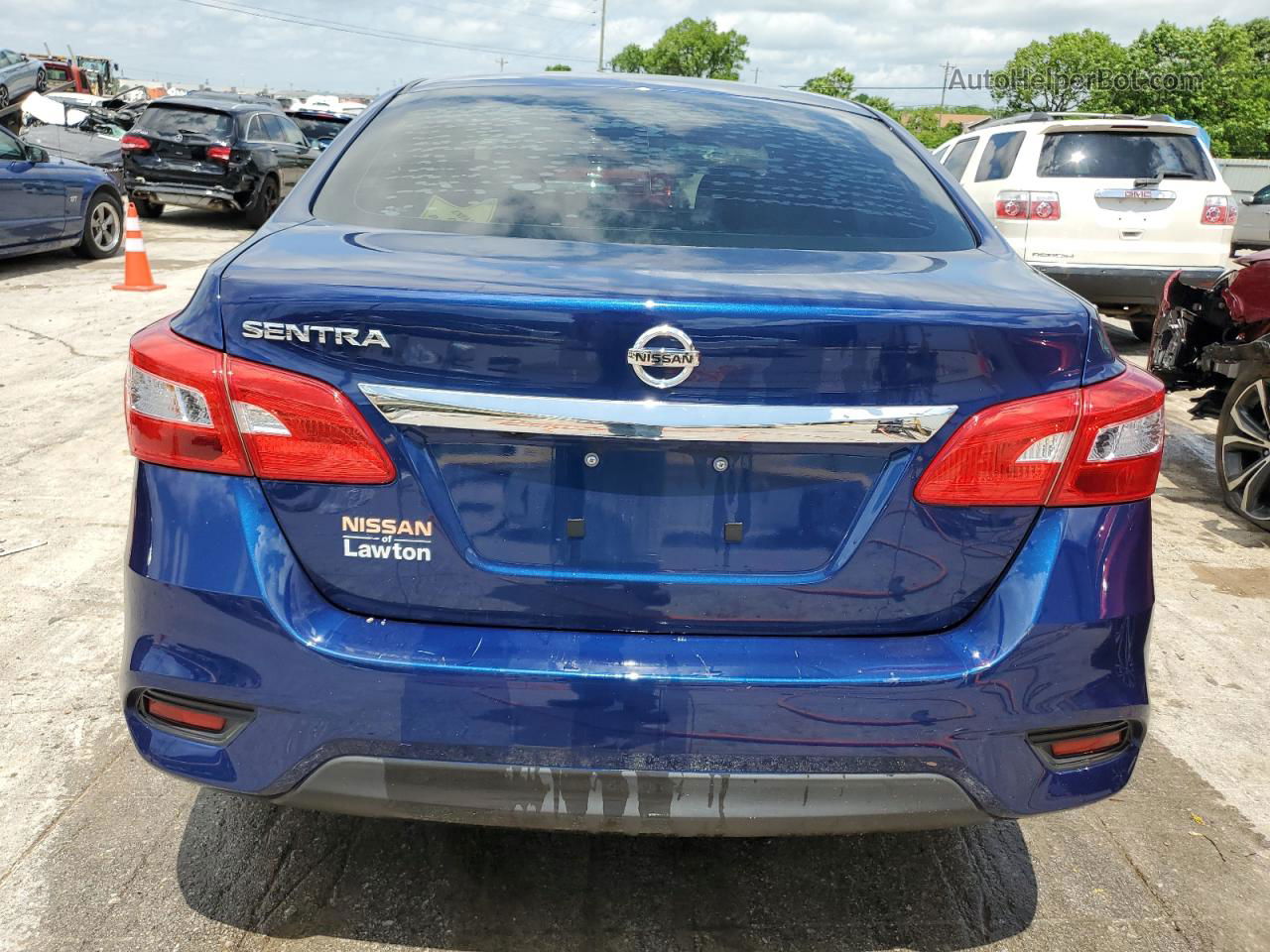 2019 Nissan Sentra S Blue vin: 3N1AB7AP9KY336809