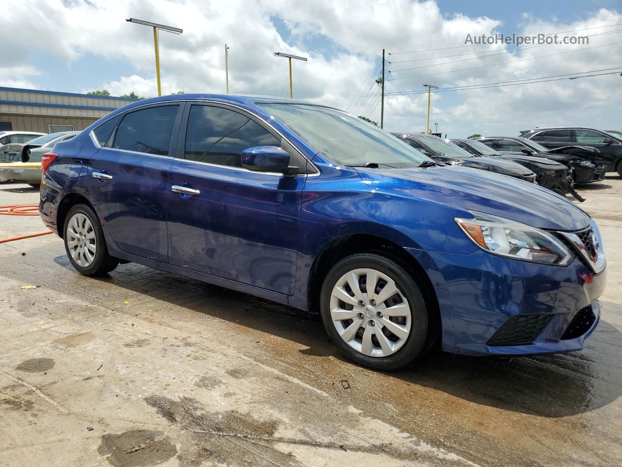 2019 Nissan Sentra S Blue vin: 3N1AB7AP9KY336809