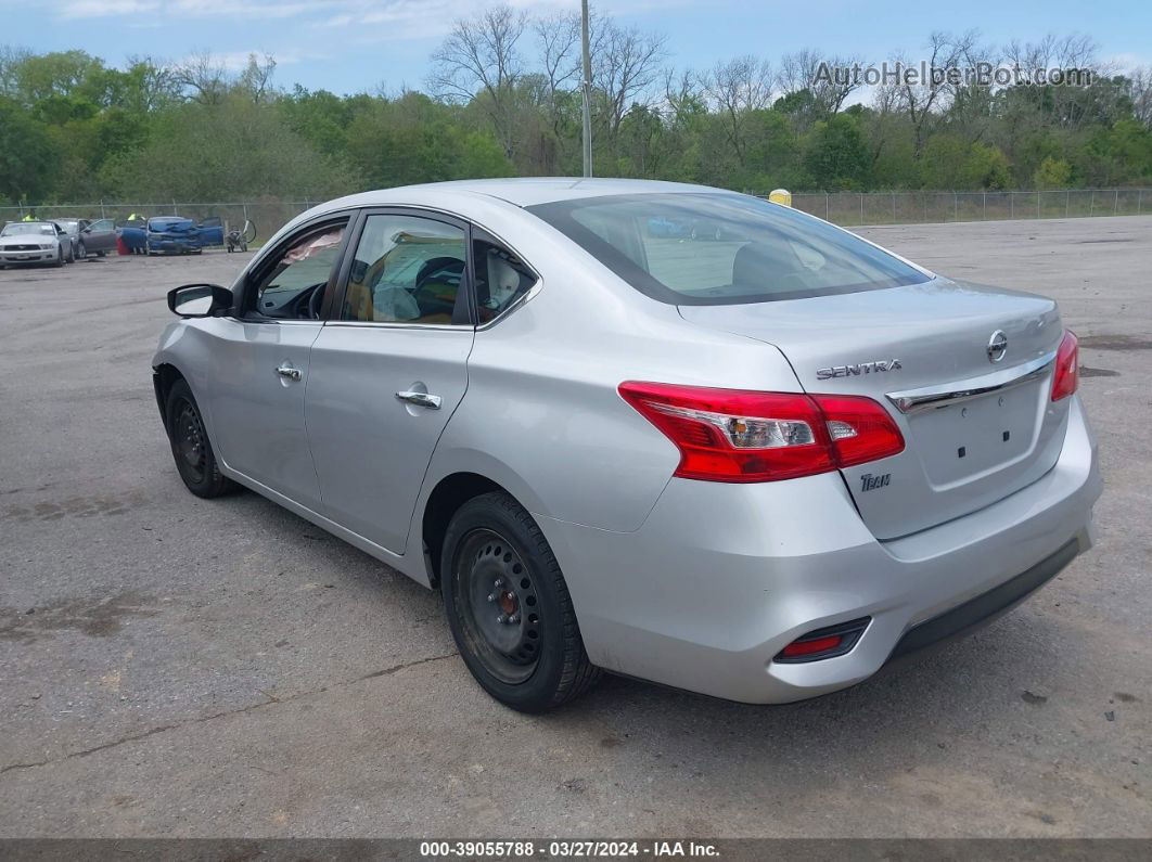 2019 Nissan Sentra S Серебряный vin: 3N1AB7AP9KY345011