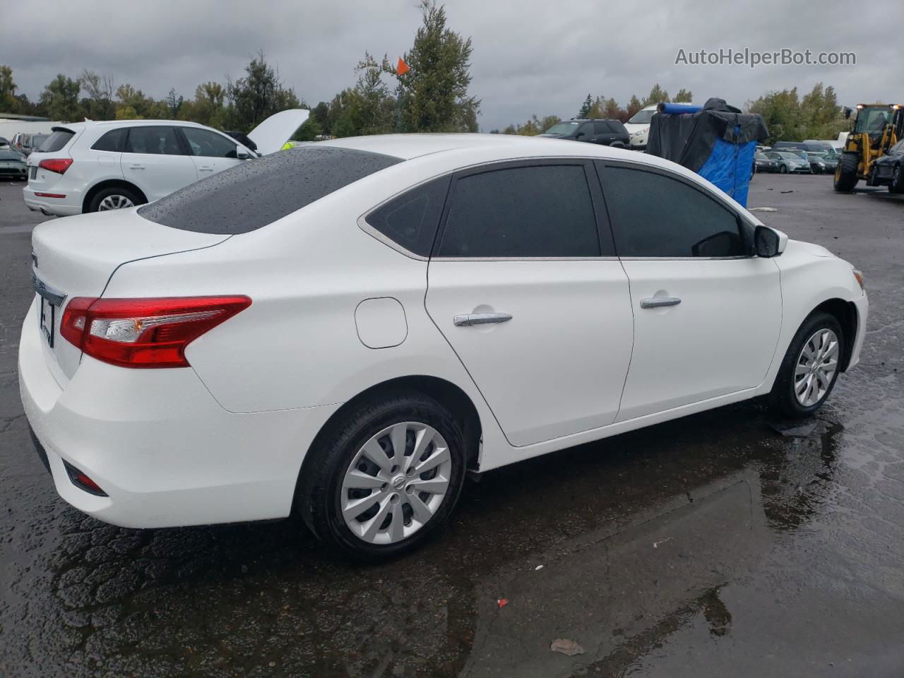 2019 Nissan Sentra S White vin: 3N1AB7AP9KY345641