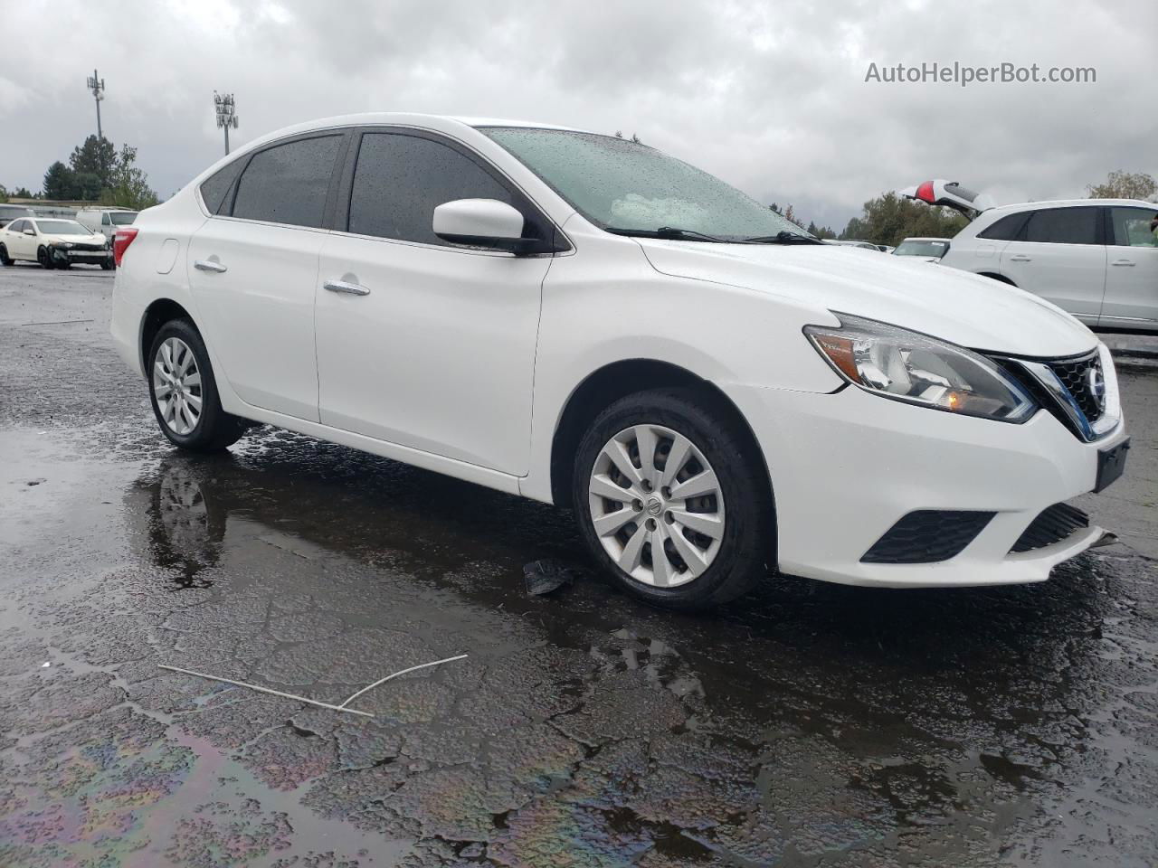 2019 Nissan Sentra S White vin: 3N1AB7AP9KY345641