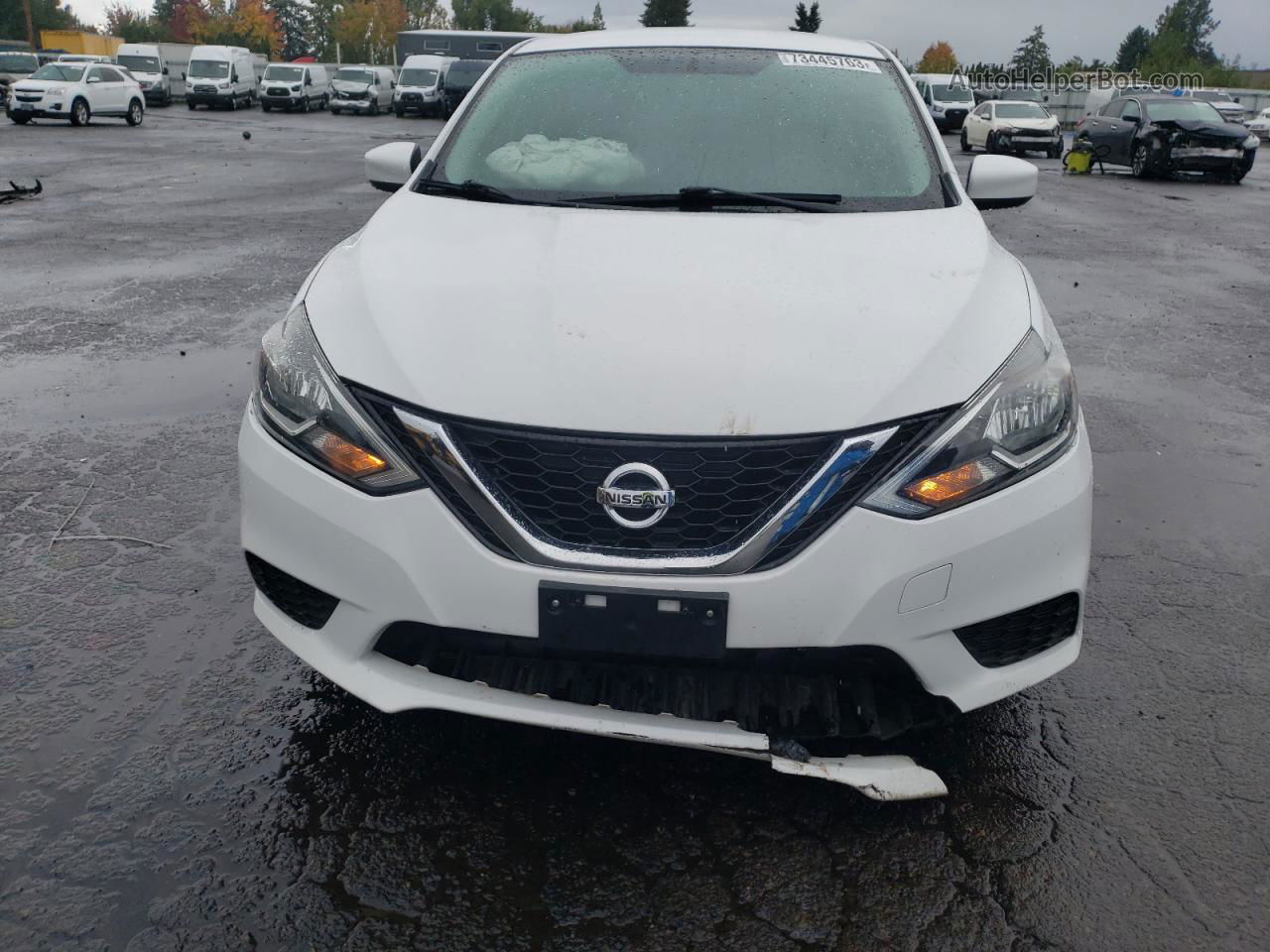 2019 Nissan Sentra S White vin: 3N1AB7AP9KY345641