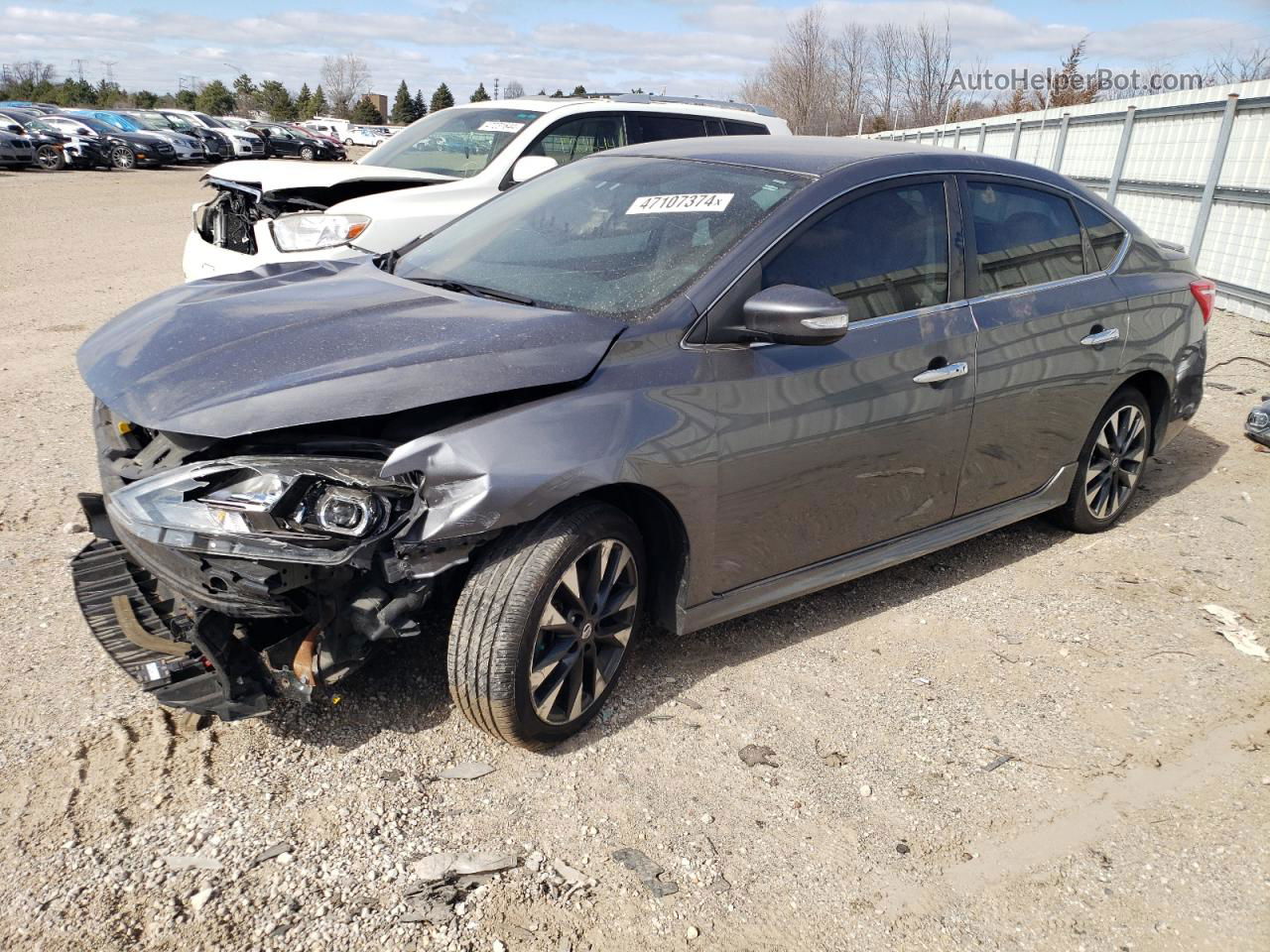 2019 Nissan Sentra S Gray vin: 3N1AB7AP9KY347454