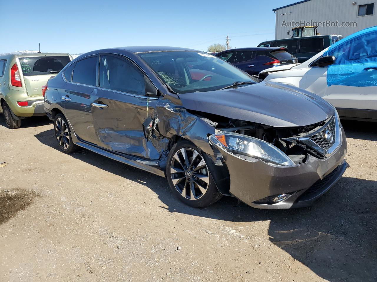 2019 Nissan Sentra S Угольный vin: 3N1AB7AP9KY351262