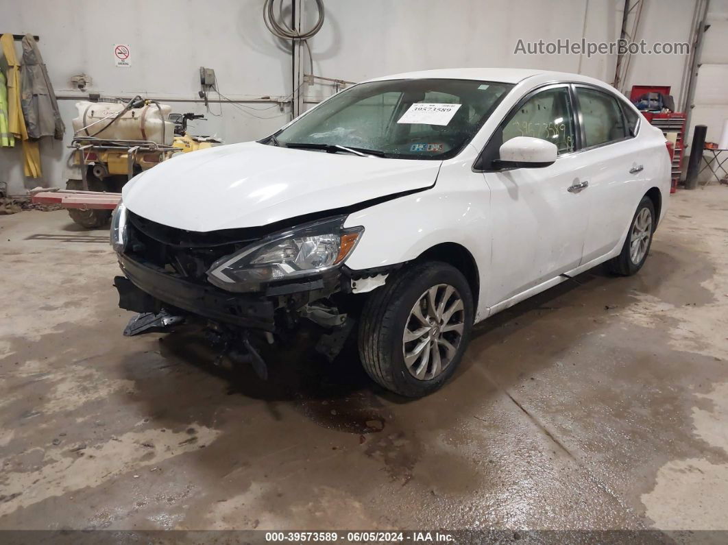 2019 Nissan Sentra Sv White vin: 3N1AB7AP9KY365551