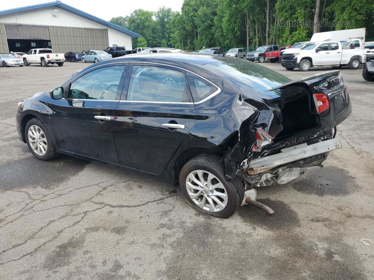 2019 Nissan Sentra S Черный vin: 3N1AB7AP9KY397660