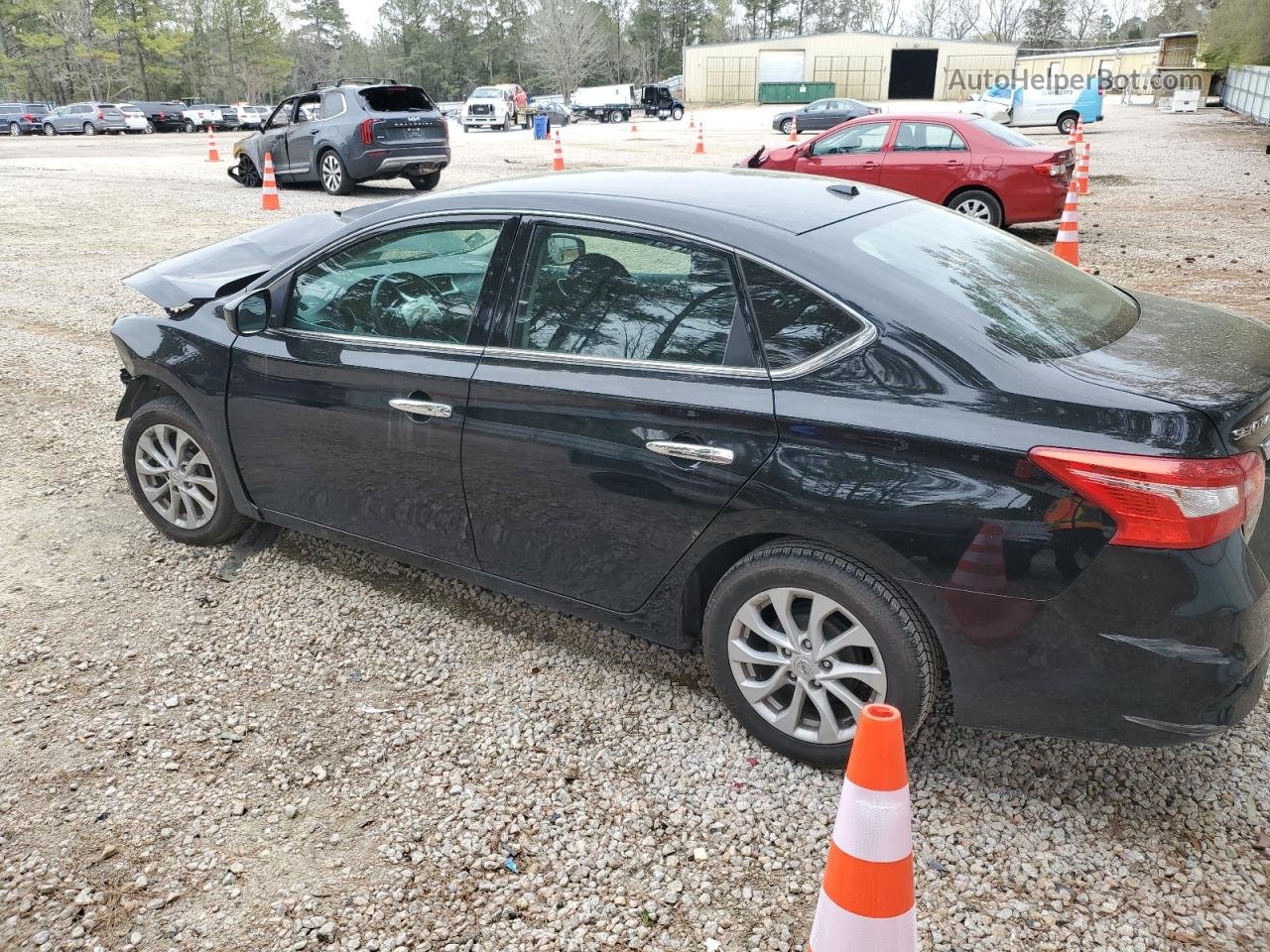 2019 Nissan Sentra S Черный vin: 3N1AB7AP9KY408916