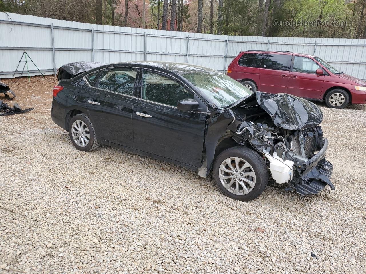 2019 Nissan Sentra S Черный vin: 3N1AB7AP9KY408916