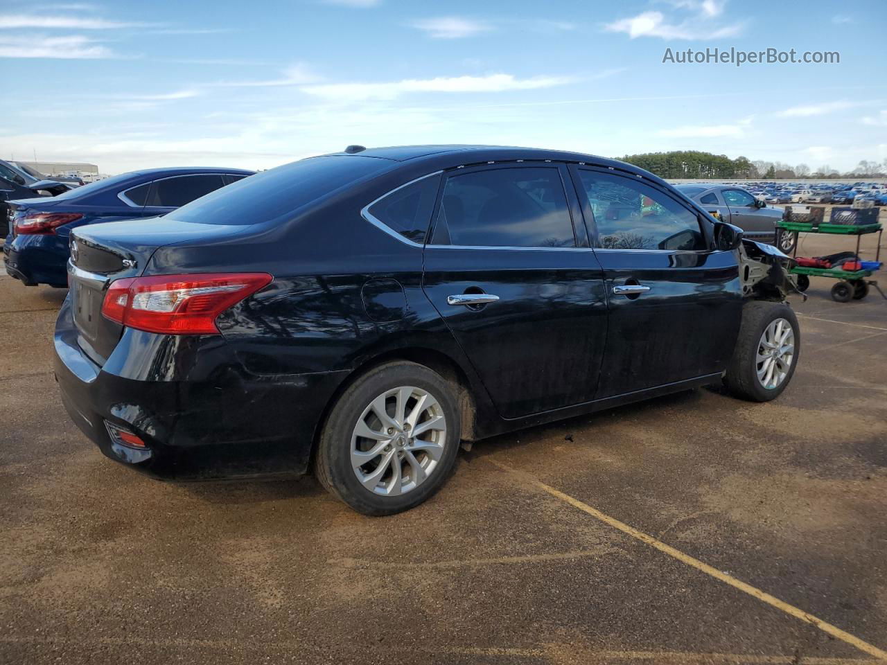 2019 Nissan Sentra S Black vin: 3N1AB7AP9KY414134