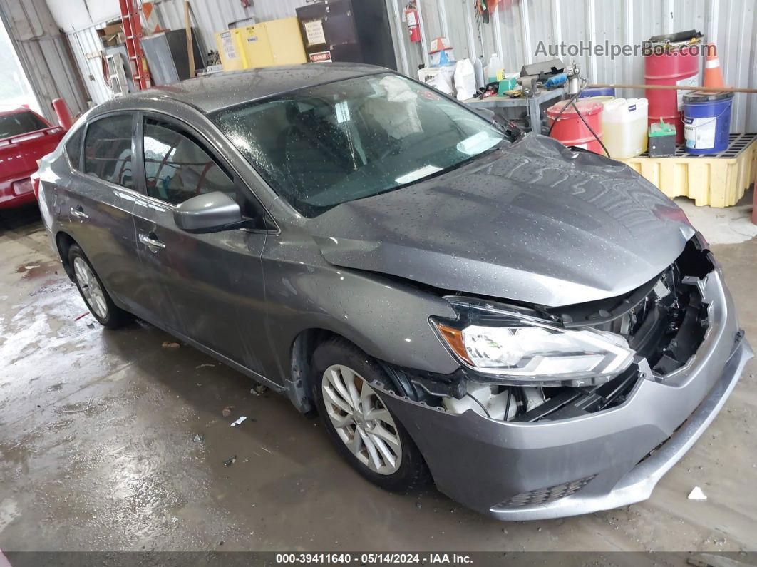 2019 Nissan Sentra Sv Gray vin: 3N1AB7AP9KY418474