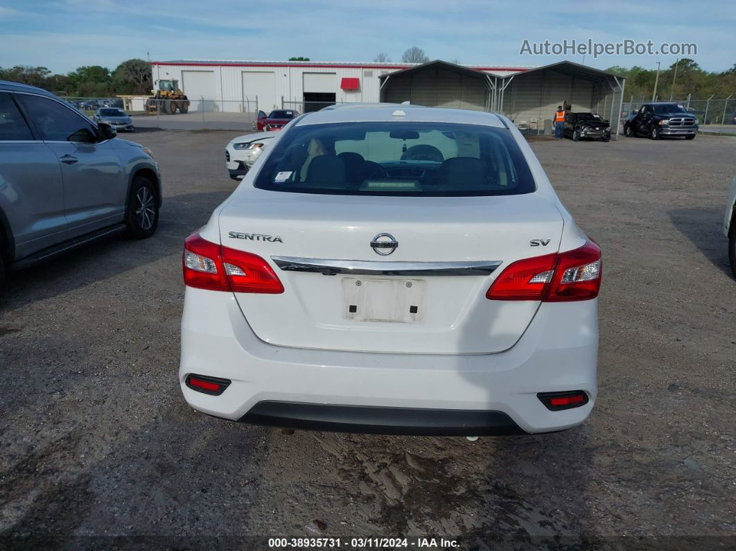 2019 Nissan Sentra Sv White vin: 3N1AB7AP9KY427823