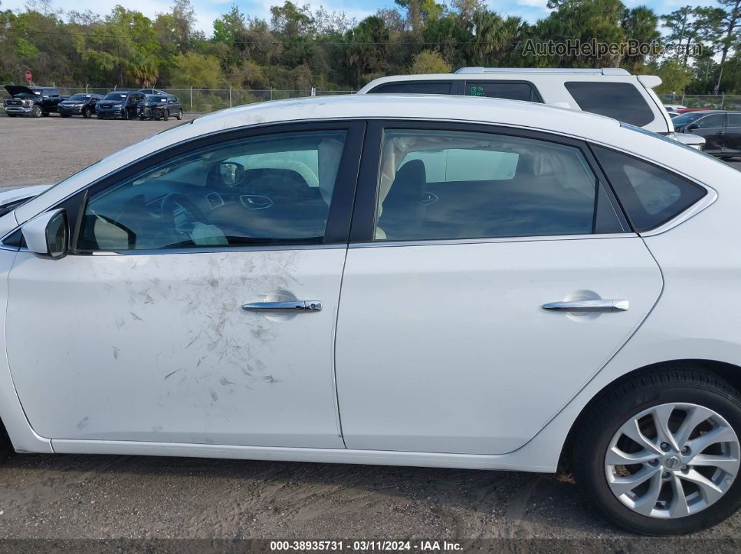 2019 Nissan Sentra Sv Белый vin: 3N1AB7AP9KY427823