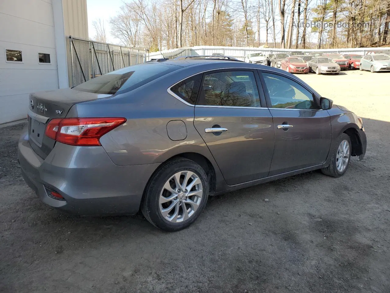 2019 Nissan Sentra S Серый vin: 3N1AB7AP9KY428356