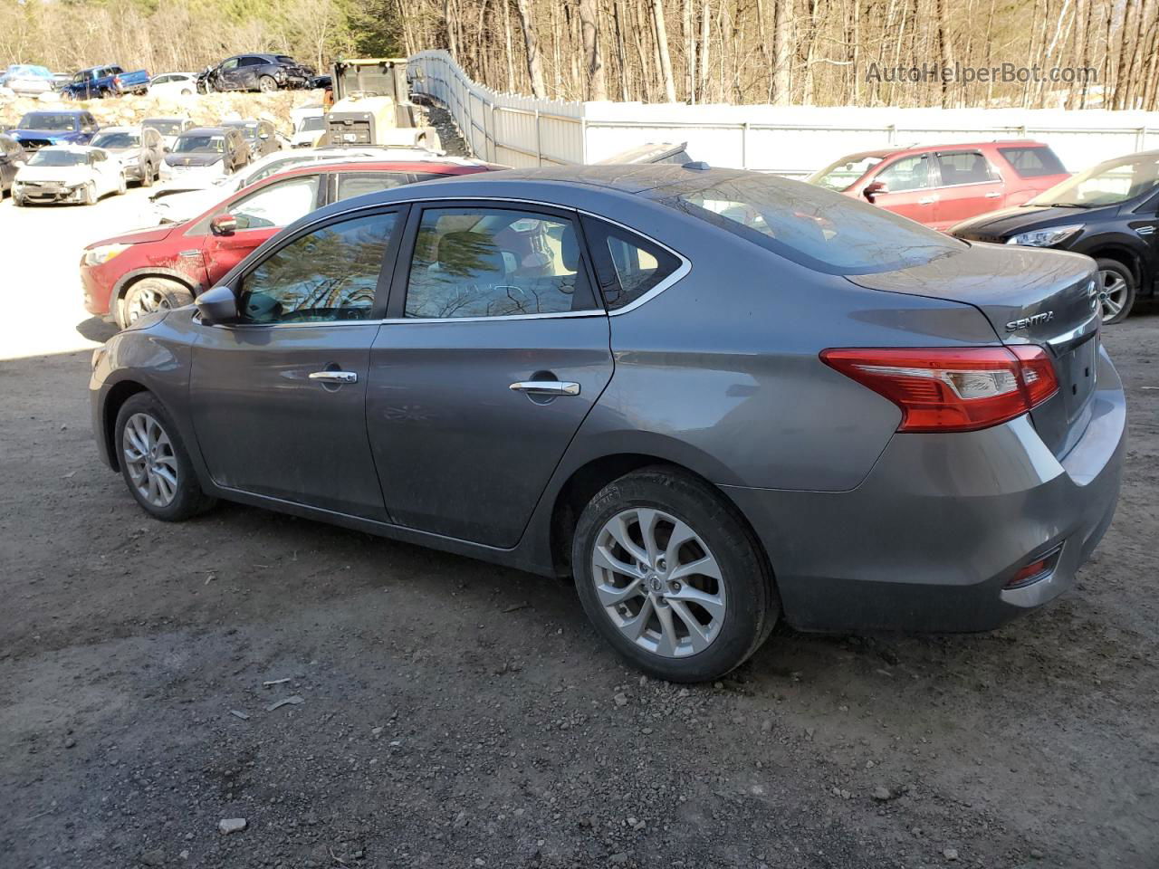 2019 Nissan Sentra S Серый vin: 3N1AB7AP9KY428356