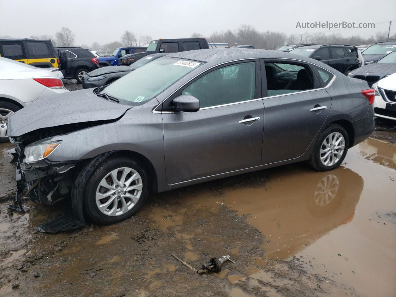 2019 Nissan Sentra S Gray vin: 3N1AB7AP9KY429748