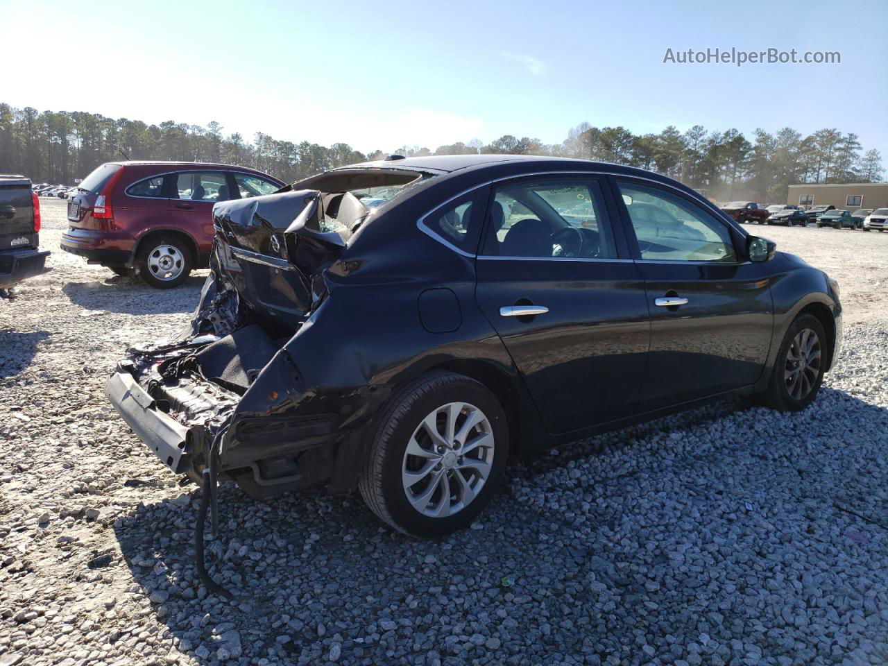 2019 Nissan Sentra S Черный vin: 3N1AB7AP9KY430463