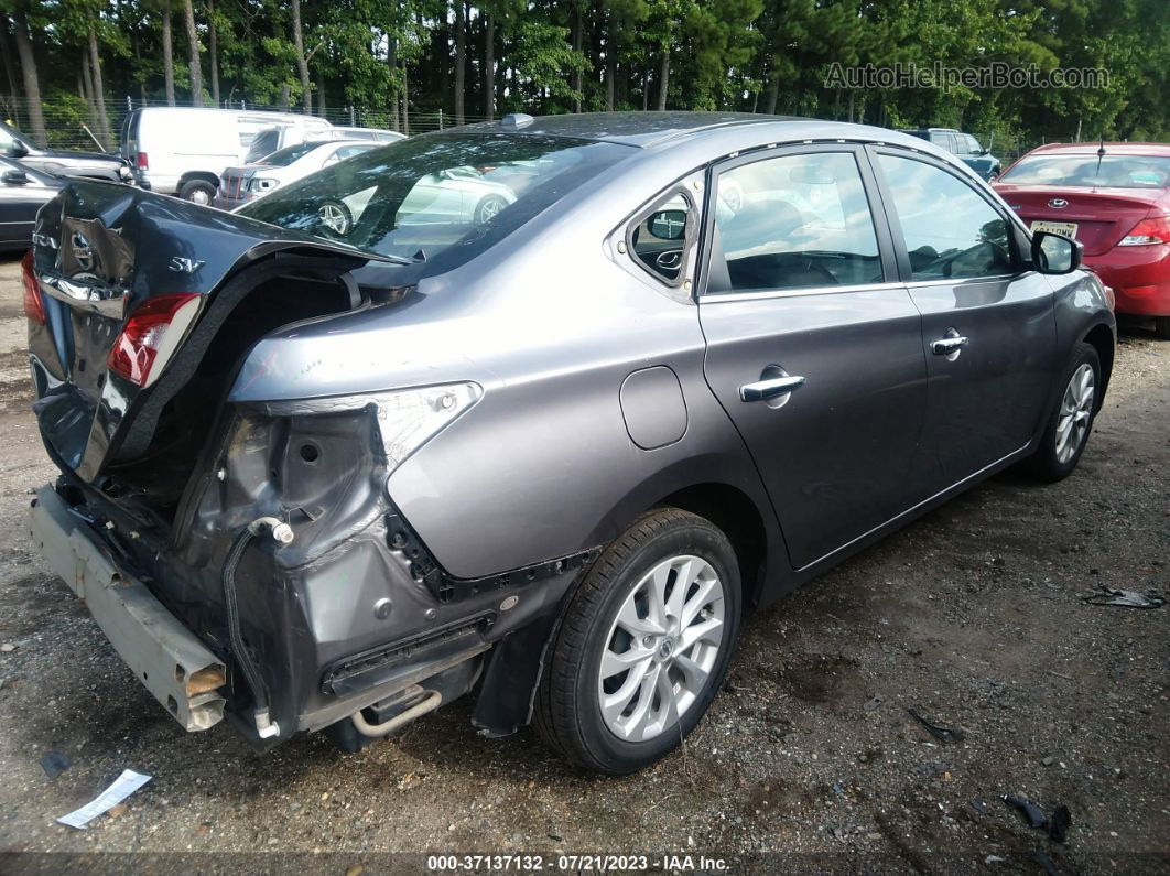 2019 Nissan Sentra Sv Синий vin: 3N1AB7AP9KY431516