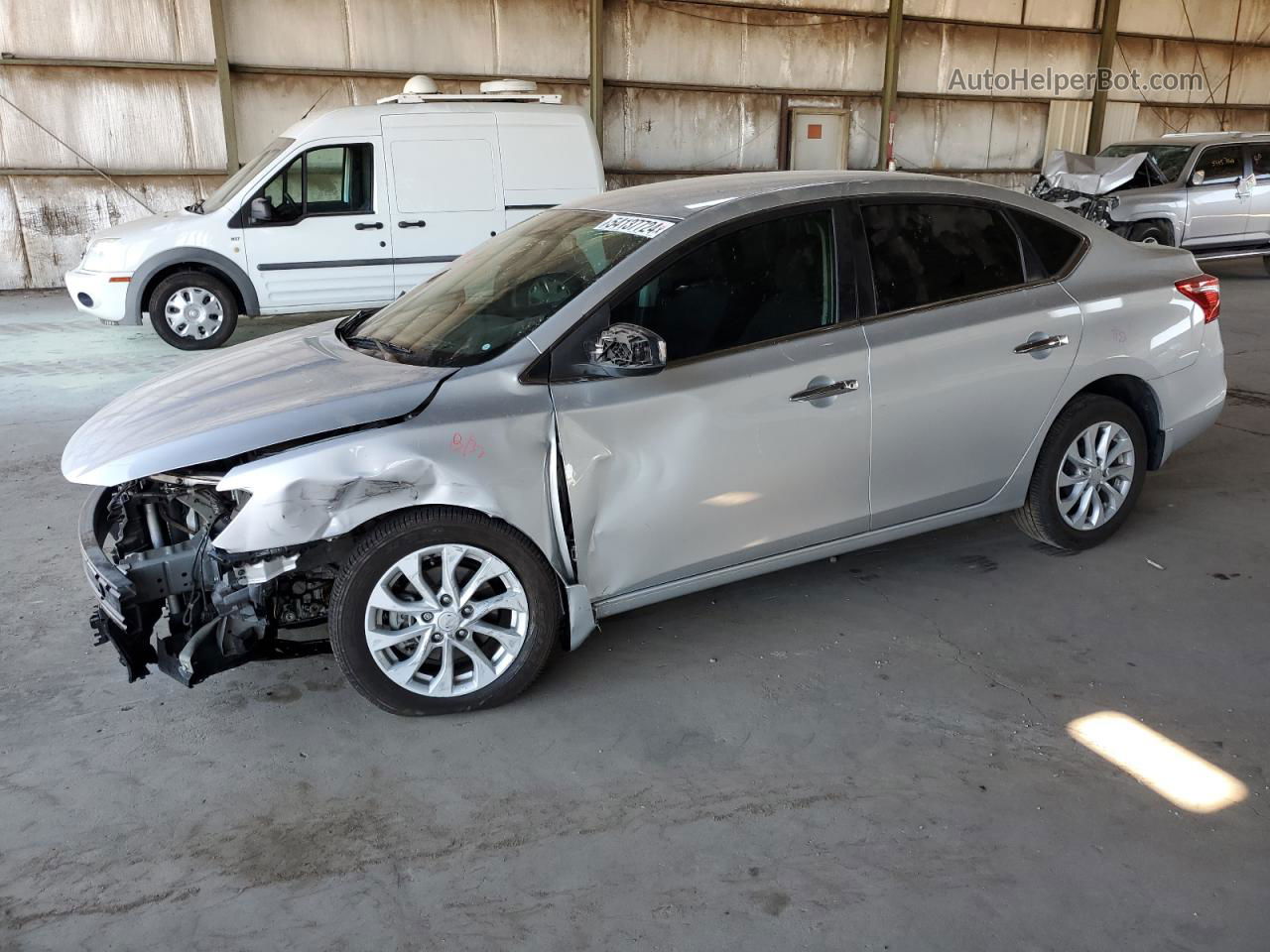 2019 Nissan Sentra S Silver vin: 3N1AB7AP9KY438160