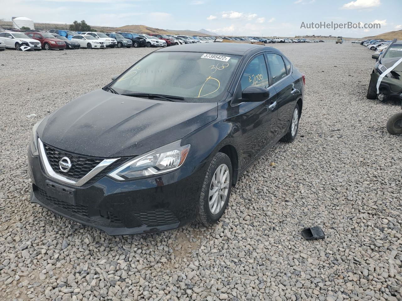 2019 Nissan Sentra S Черный vin: 3N1AB7AP9KY439101