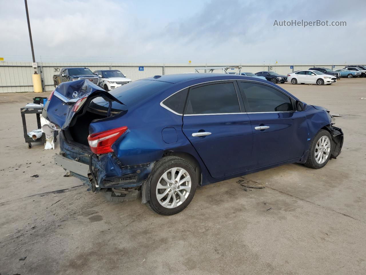 2019 Nissan Sentra S Blue vin: 3N1AB7AP9KY439499