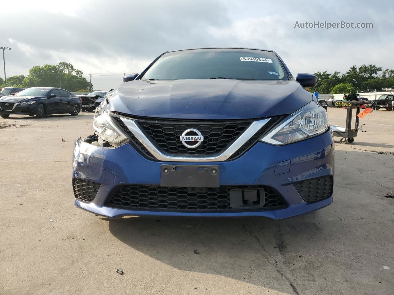 2019 Nissan Sentra S Blue vin: 3N1AB7AP9KY439499