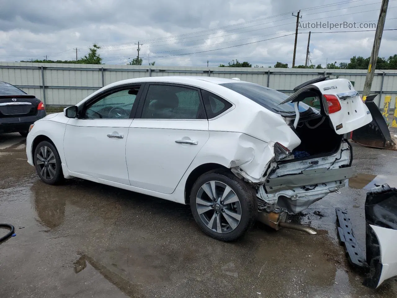 2019 Nissan Sentra S White vin: 3N1AB7AP9KY449191