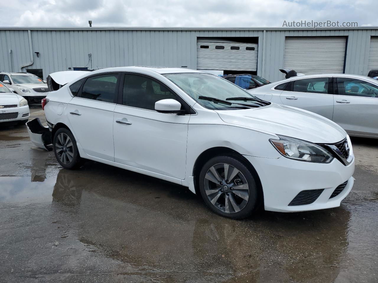 2019 Nissan Sentra S White vin: 3N1AB7AP9KY449191