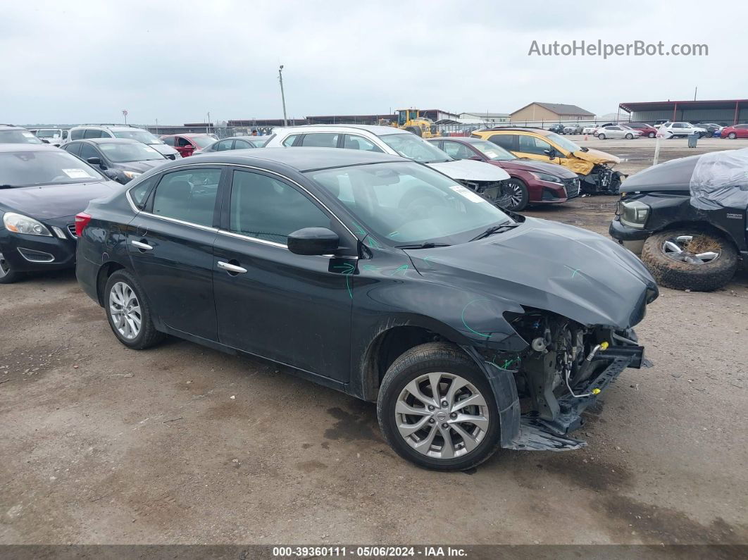 2019 Nissan Sentra Sv Черный vin: 3N1AB7AP9KY450339