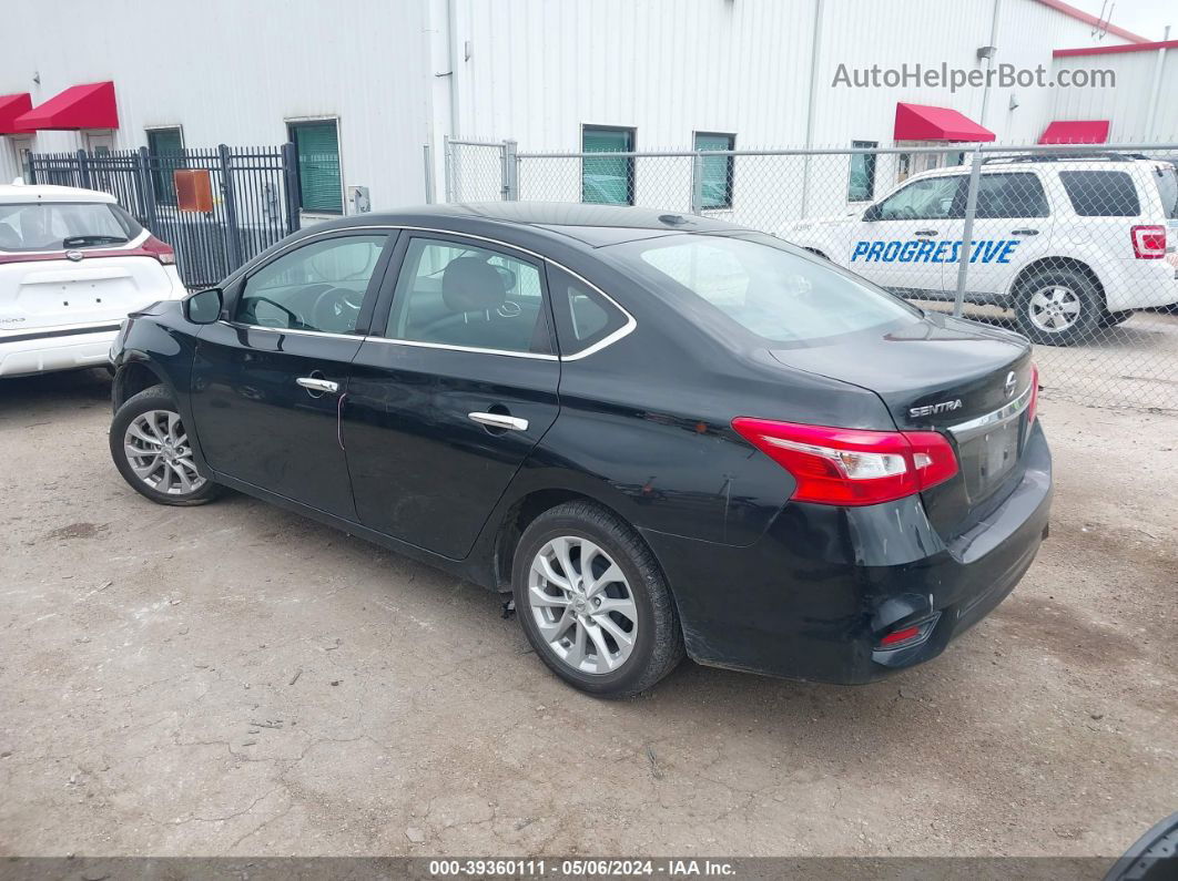 2019 Nissan Sentra Sv Черный vin: 3N1AB7AP9KY450339