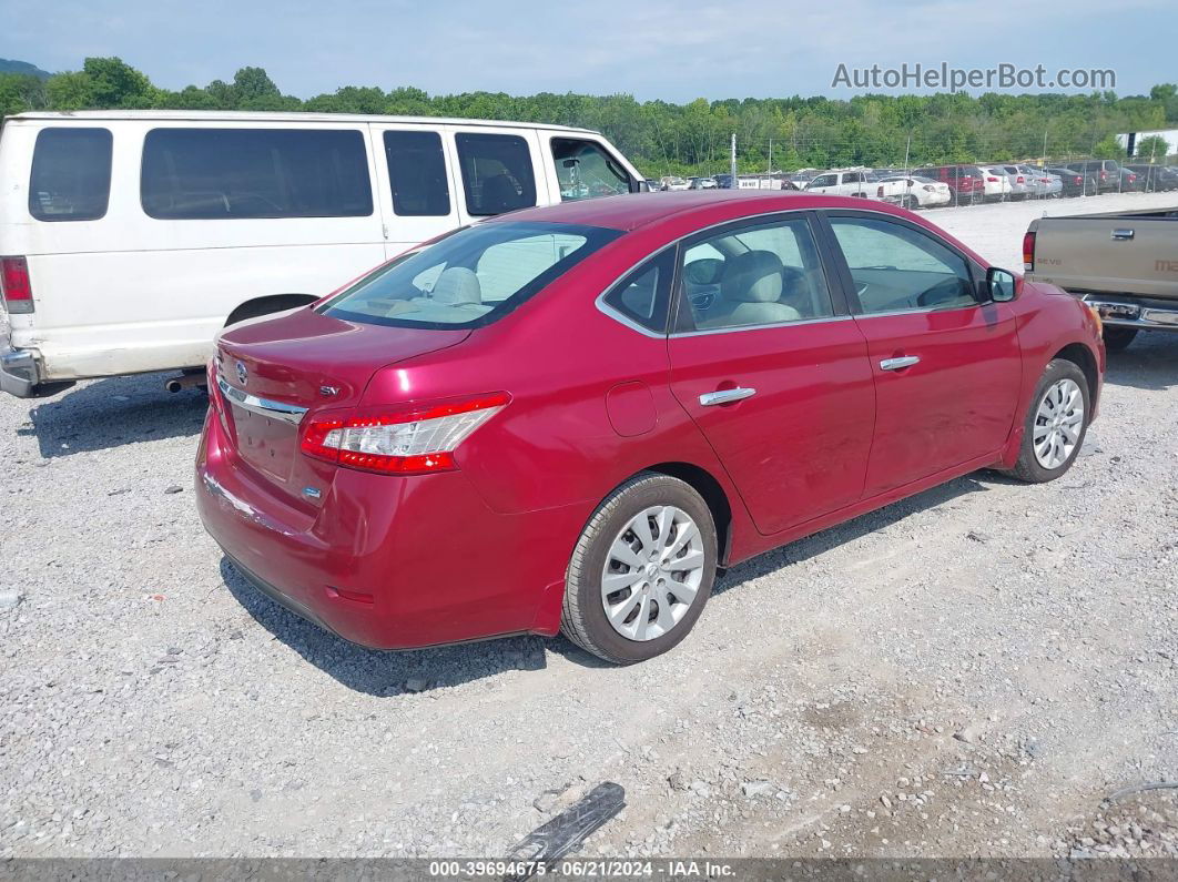 2014 Nissan Sentra Sv Red vin: 3N1AB7APXEL611699