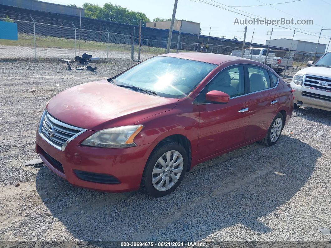 2014 Nissan Sentra Sv Red vin: 3N1AB7APXEL611699