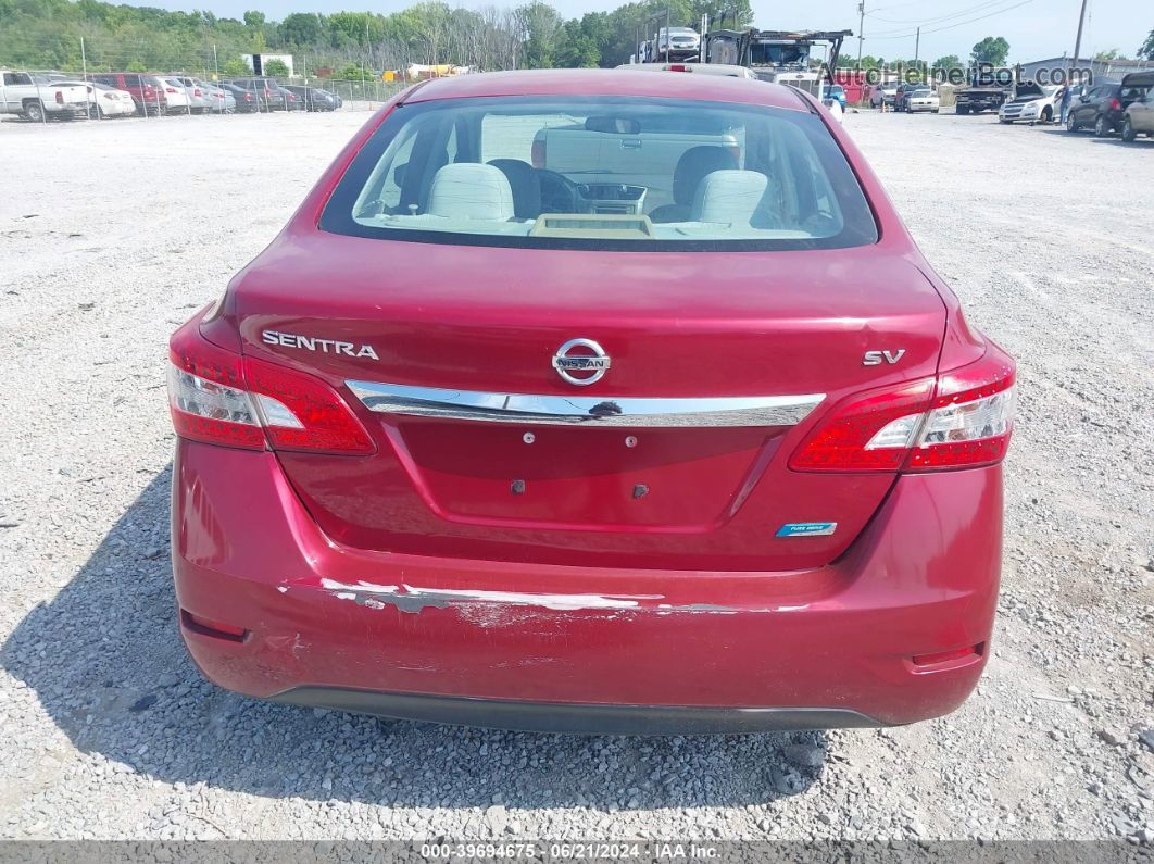 2014 Nissan Sentra Sv Красный vin: 3N1AB7APXEL611699