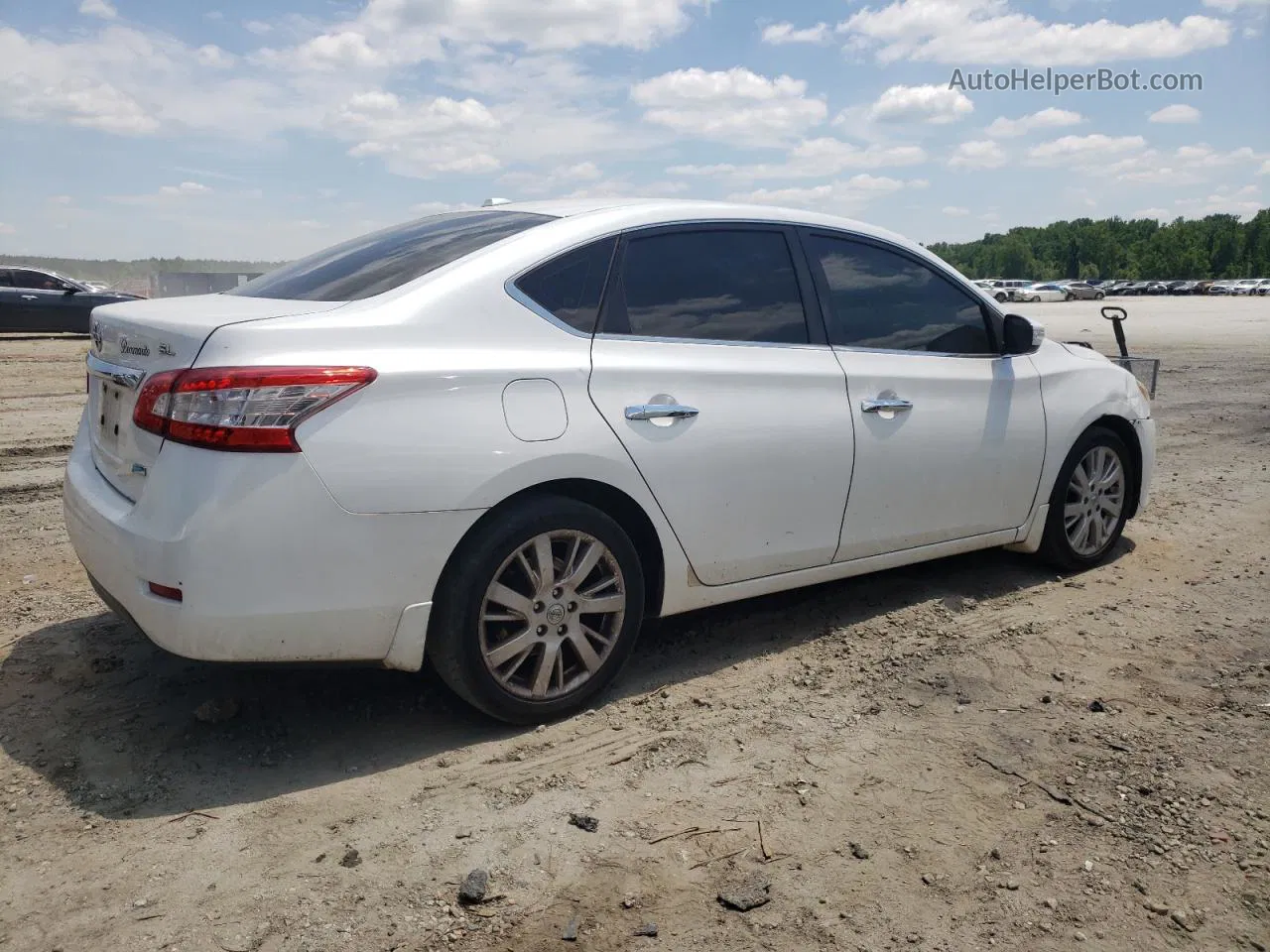 2014 Nissan Sentra S White vin: 3N1AB7APXEL612030